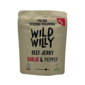 Wild Willy Beef Jerky Garlic & Pepper 50g